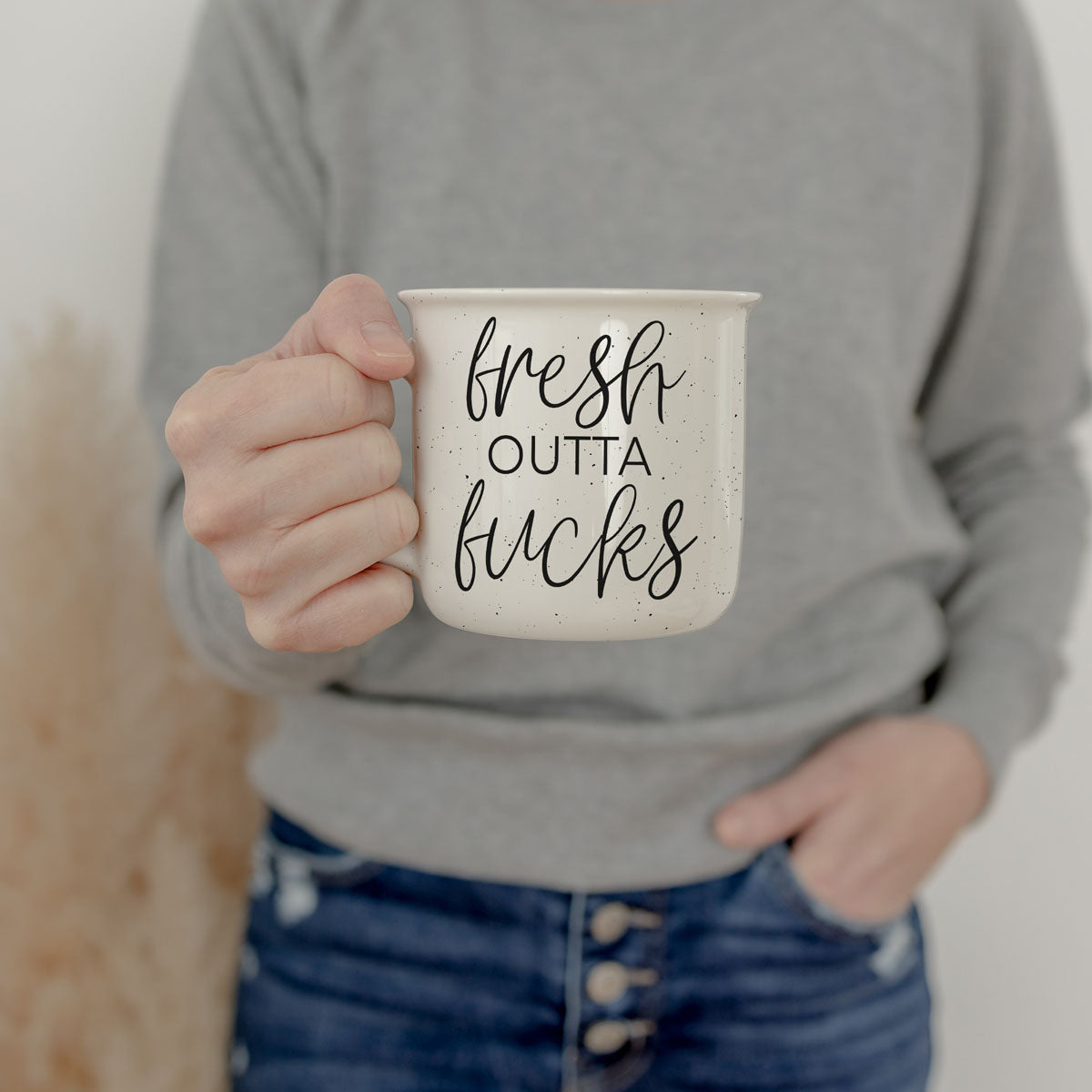 Fresh Outta Fucks 14 oz Ceramic Mug