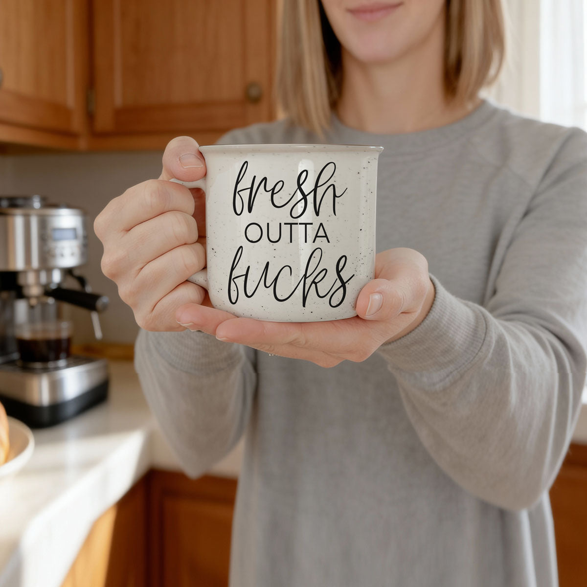Fresh Outta Fucks 14 oz Ceramic Mug