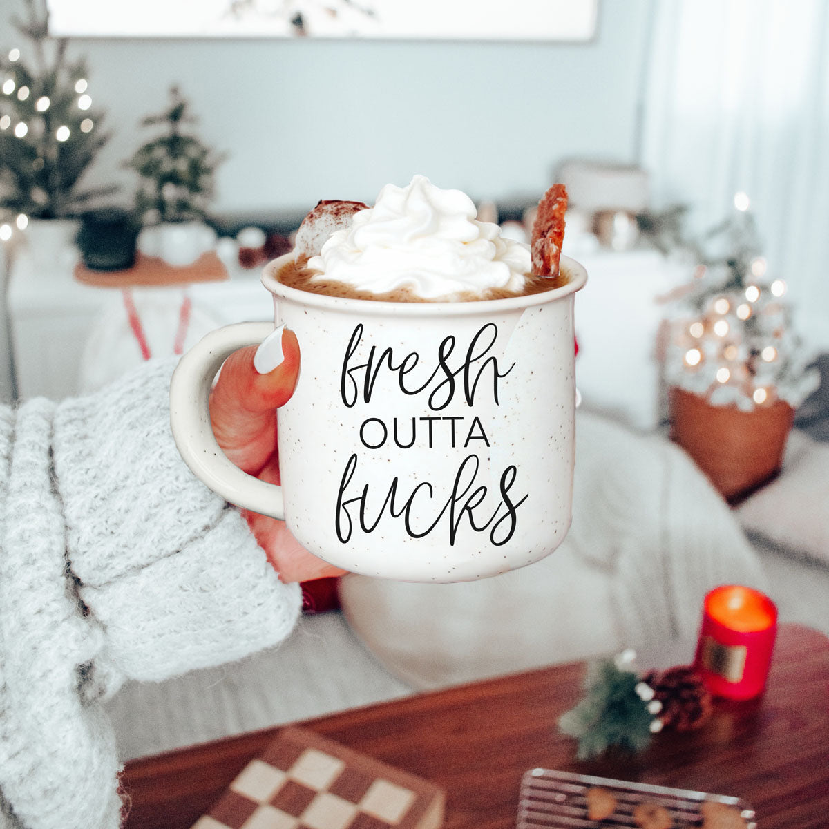 Fresh Outta Fucks 14 oz Ceramic Mug
