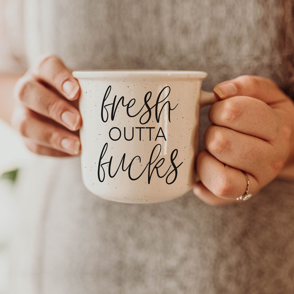 Fresh Outta Fucks 14 oz Ceramic Mug