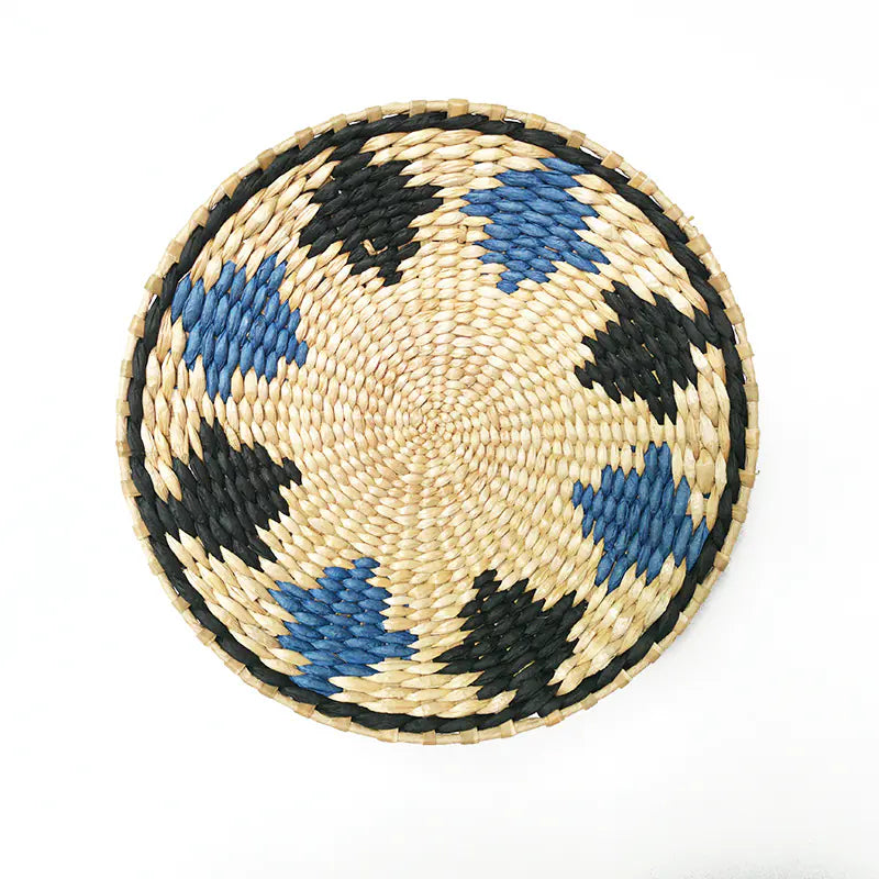 Woven grass wall decor