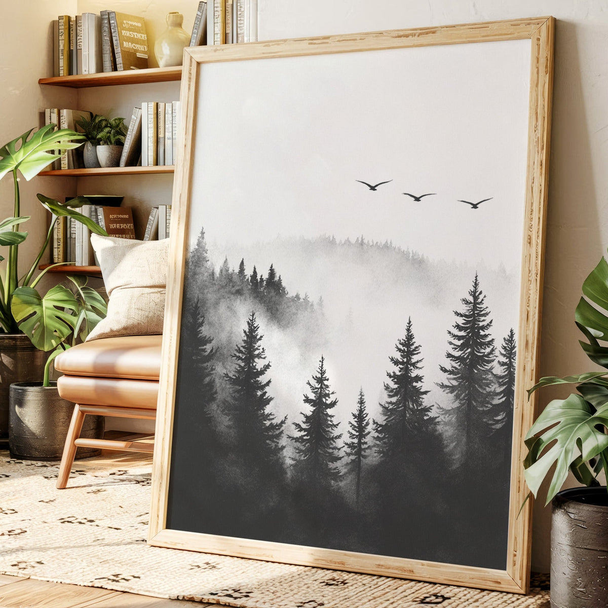 Misty Woodland Reverie wall art by Kooly