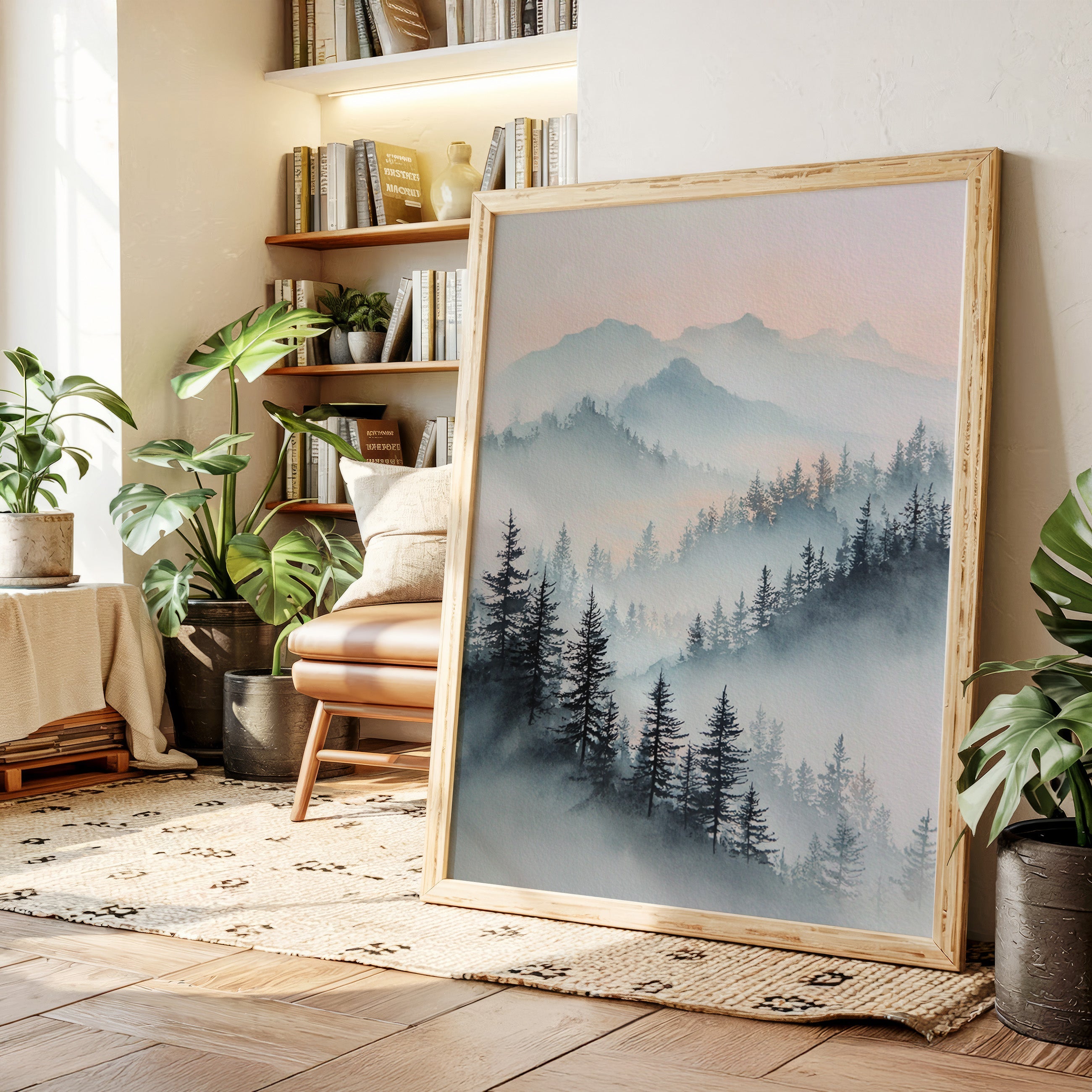 Veil of Mist In the Pines wall art by Kooly