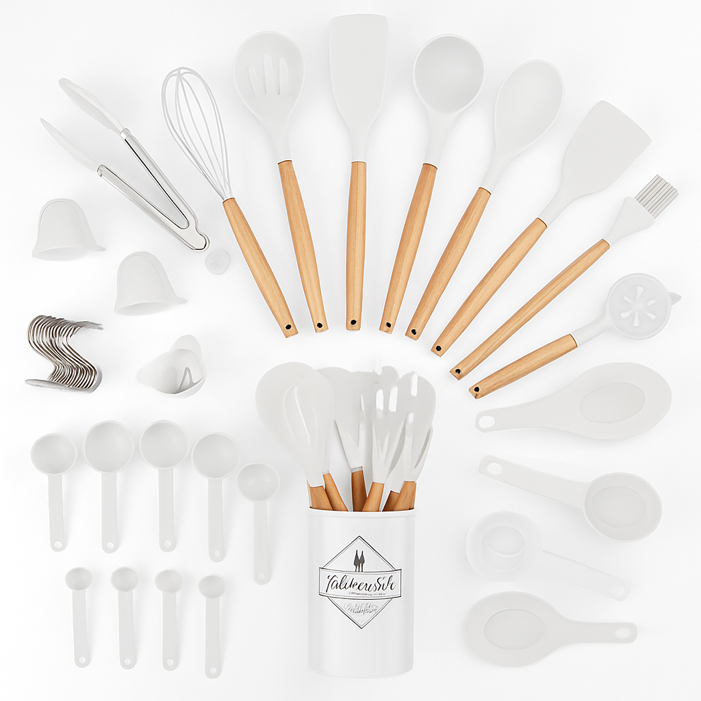 35-Piece Silicone Kitchen Utensil Set with Holder – alternate product view