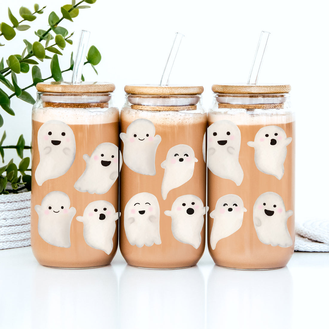 Ghostly 20 oz Glass Tumbler