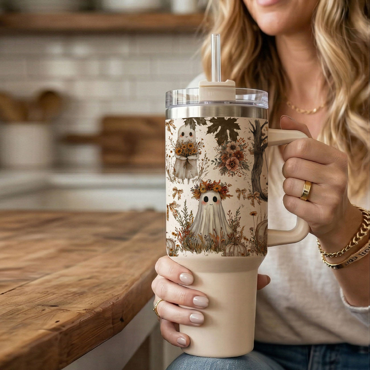 Boho Spooks 40 oz Insulated Tumbler