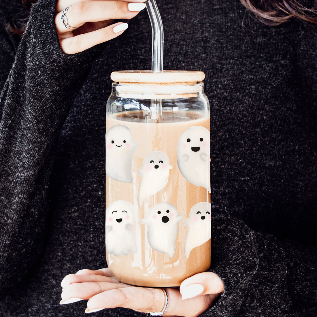 Ghostly 20 oz Glass Tumbler