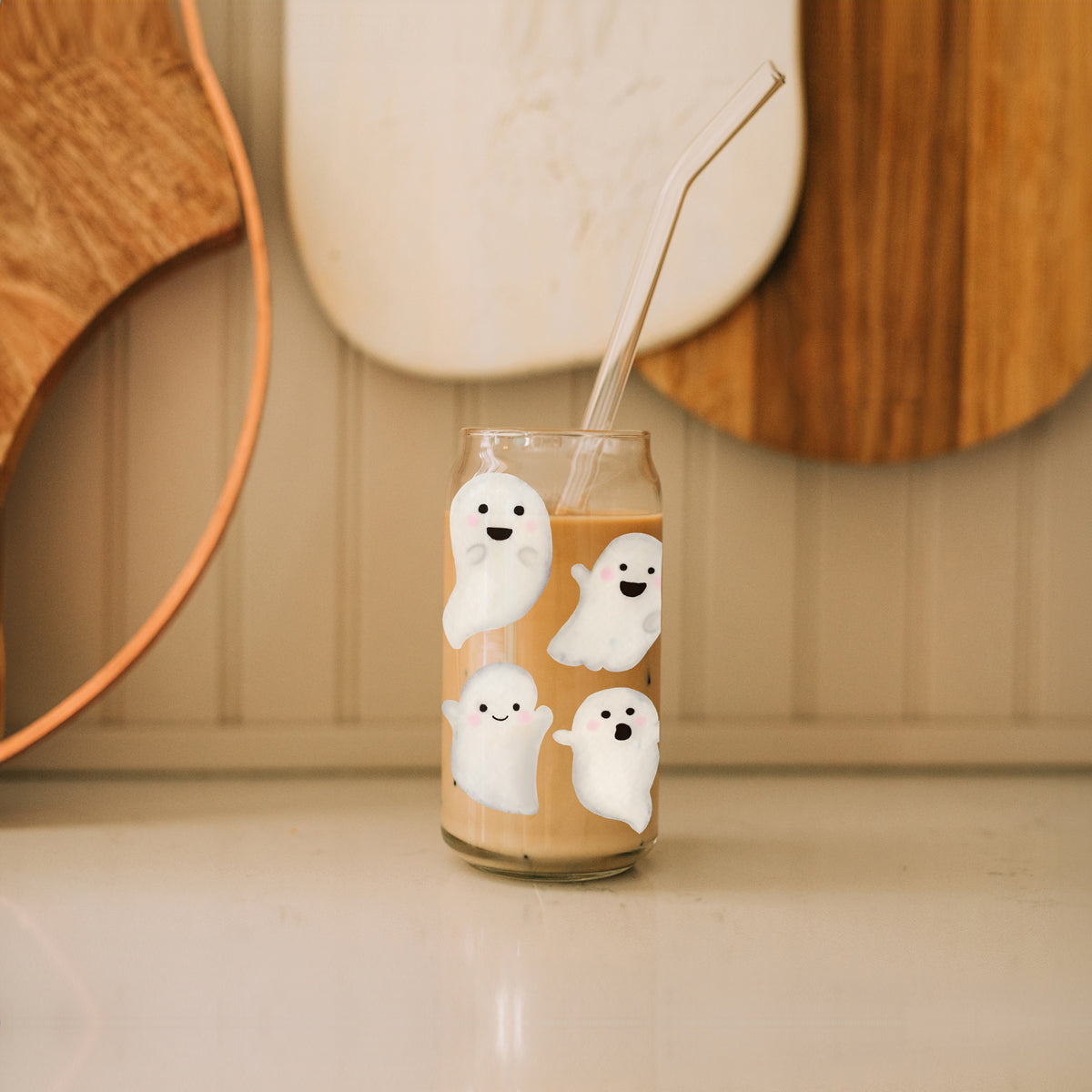 Ghostly 20 oz Glass Tumbler