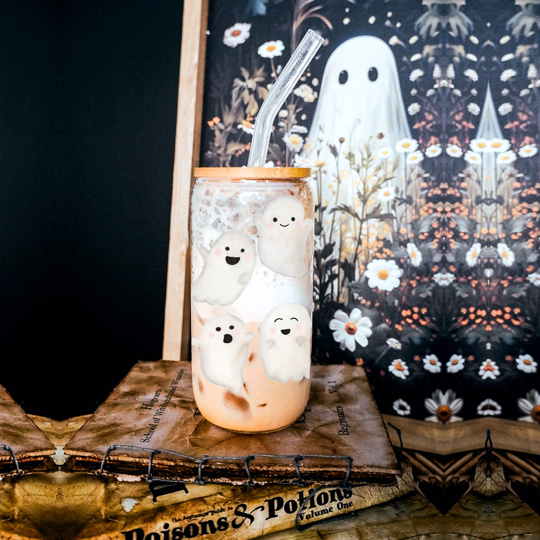 Ghostly 20 oz Glass Tumbler