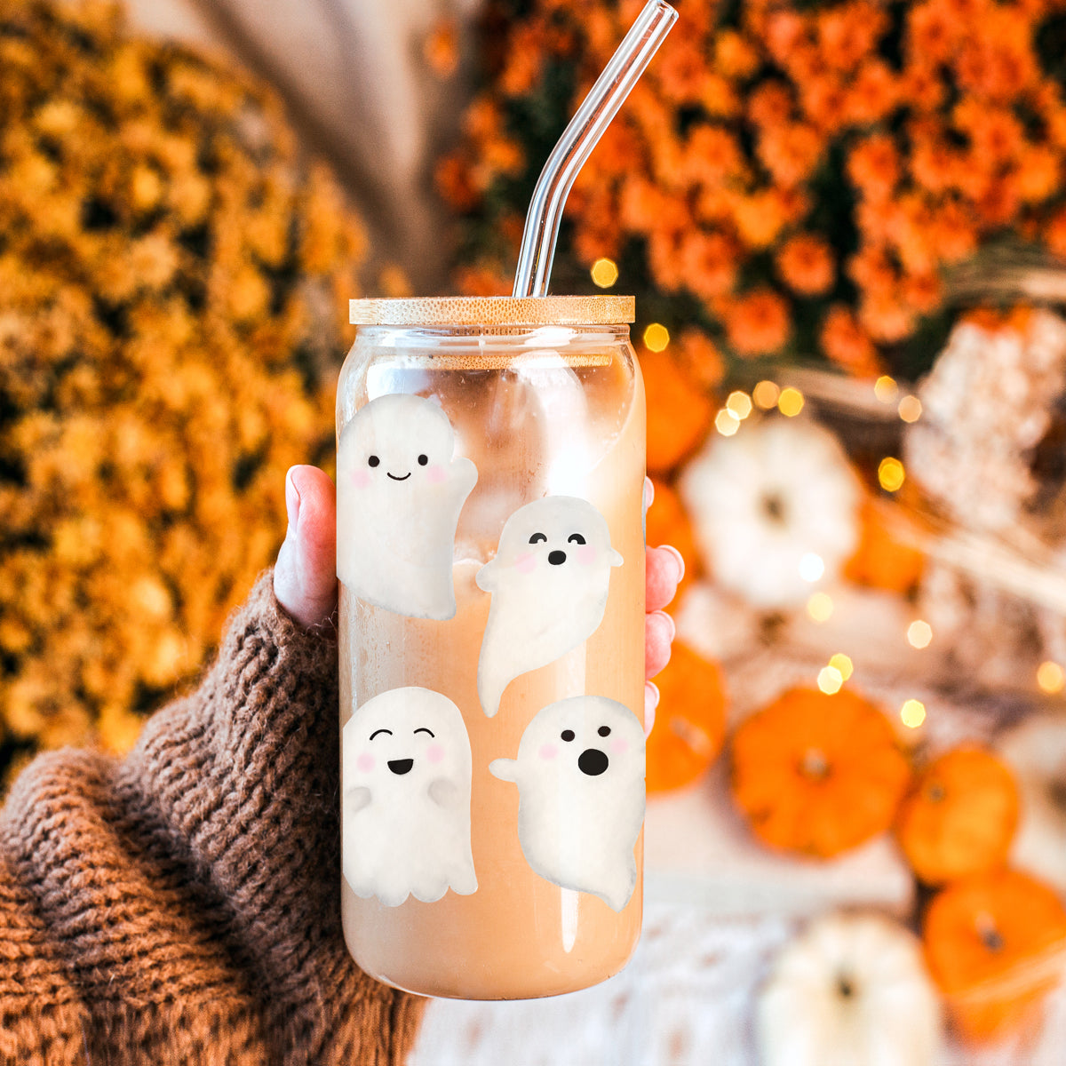 Ghostly 20 oz Glass Tumbler
