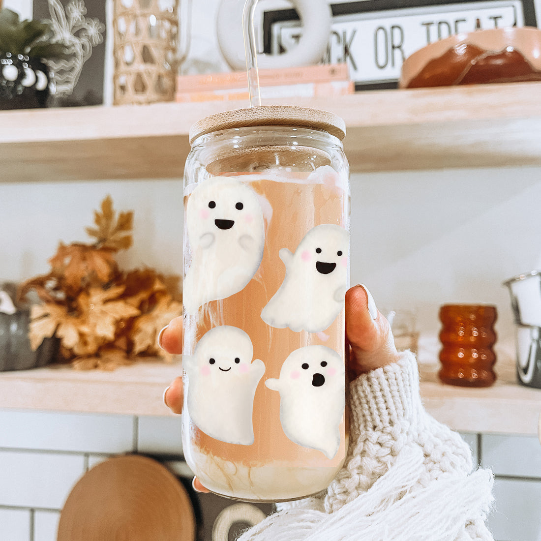 Ghostly 20 oz Glass Tumbler