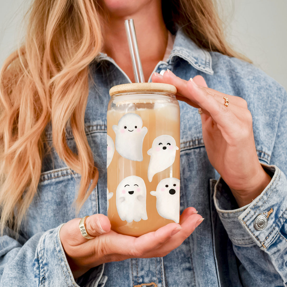 Ghostly 20 oz Glass Tumbler