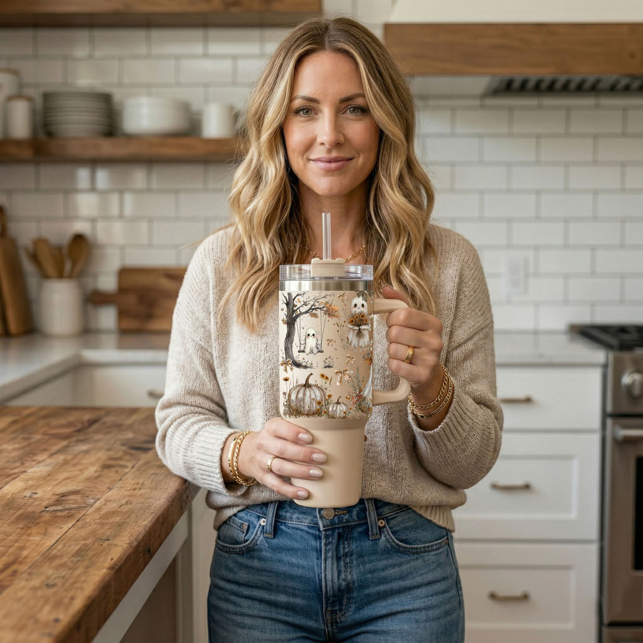 Boho Spooks 40 oz Insulated Tumbler