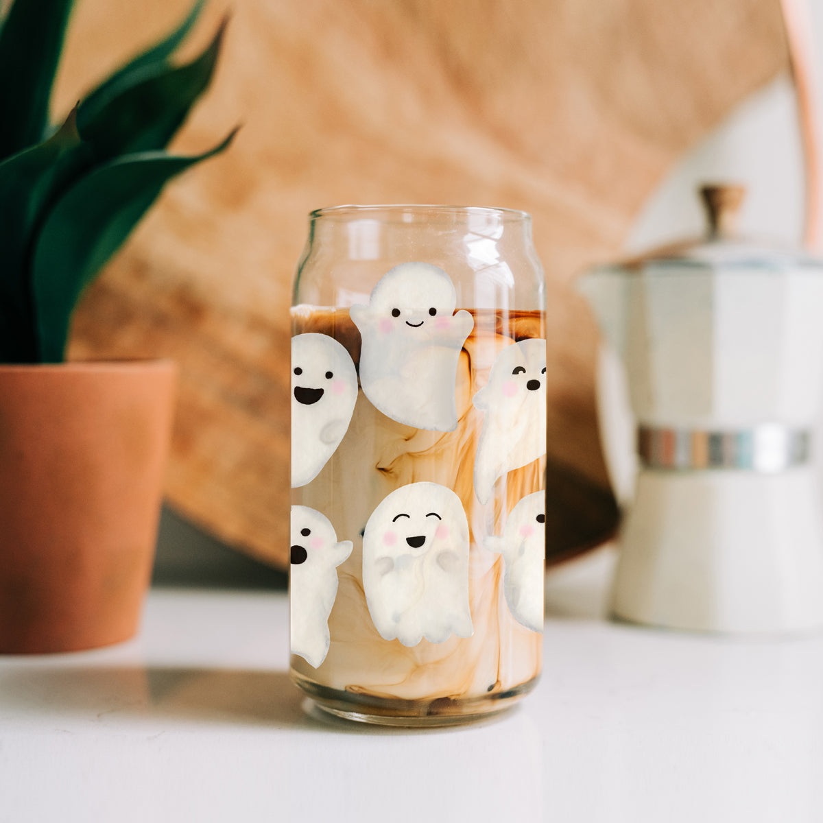 Ghostly 20 oz Glass Tumbler
