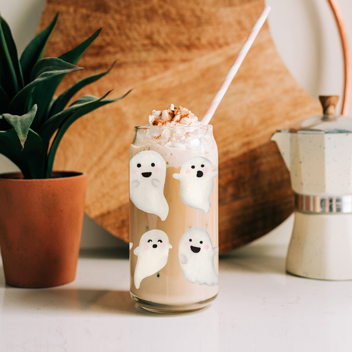 Ghostly 20 oz Glass Tumbler