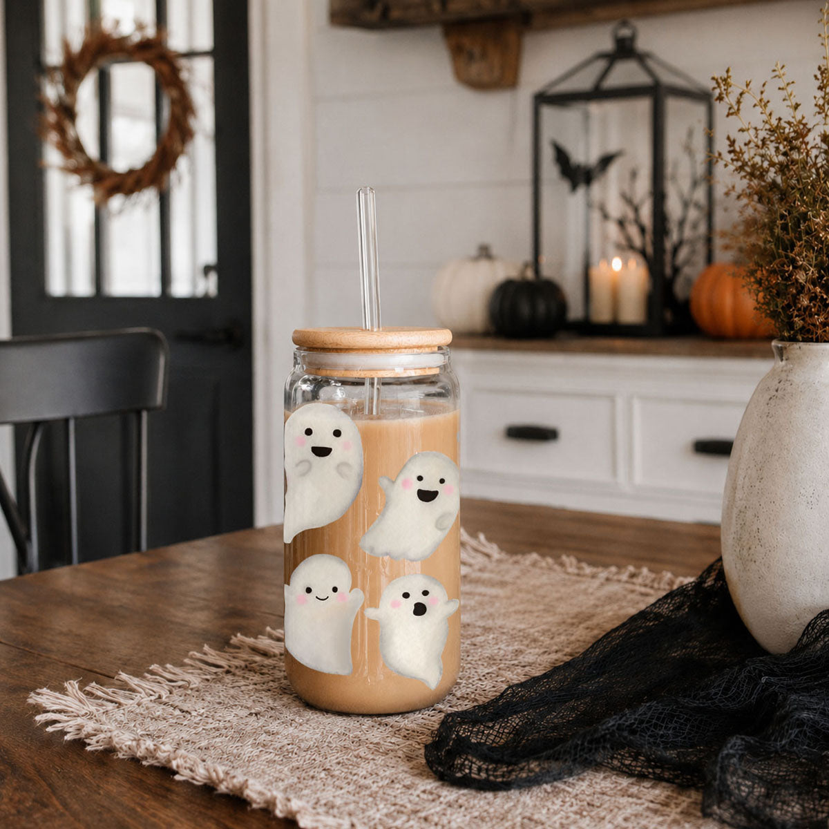 Ghostly 20 oz Glass Tumbler