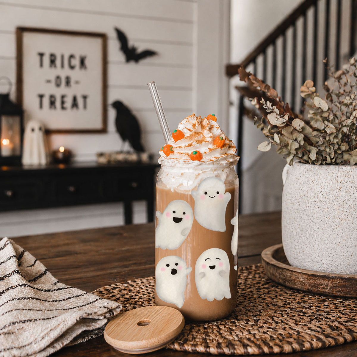 Ghostly 20 oz Glass Tumbler