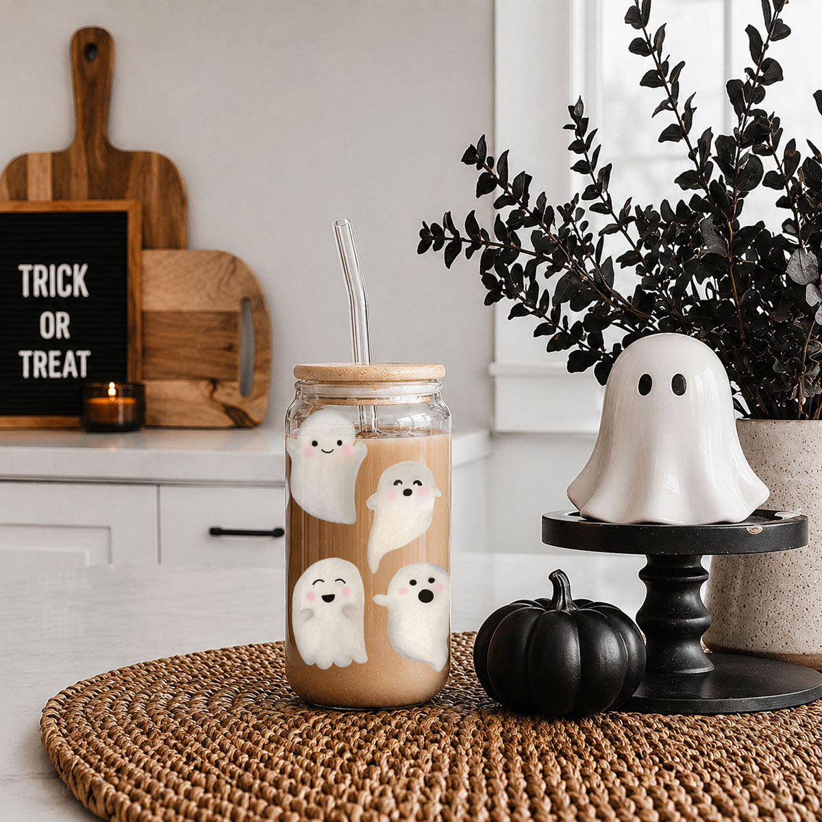 Ghostly 20 oz Glass Tumbler