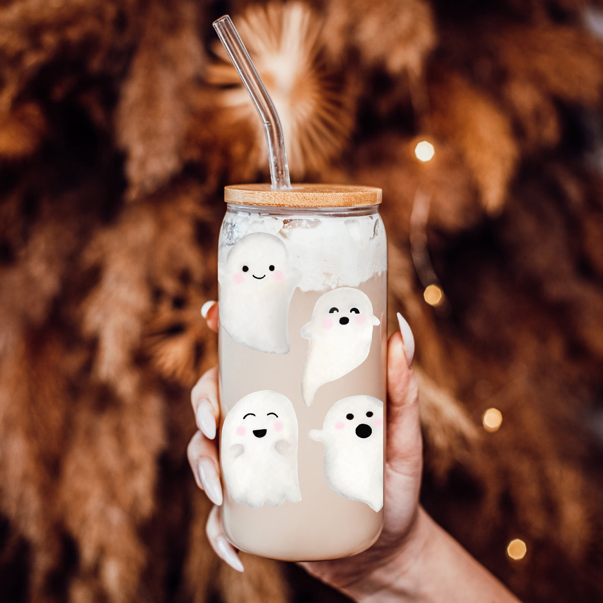 Ghostly 20 oz Glass Tumbler