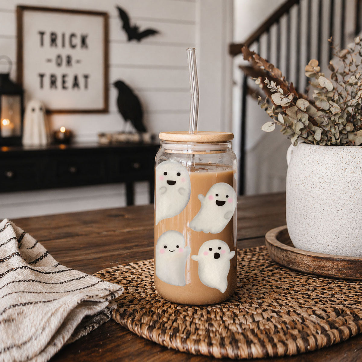 Ghostly 20 oz Glass Tumbler