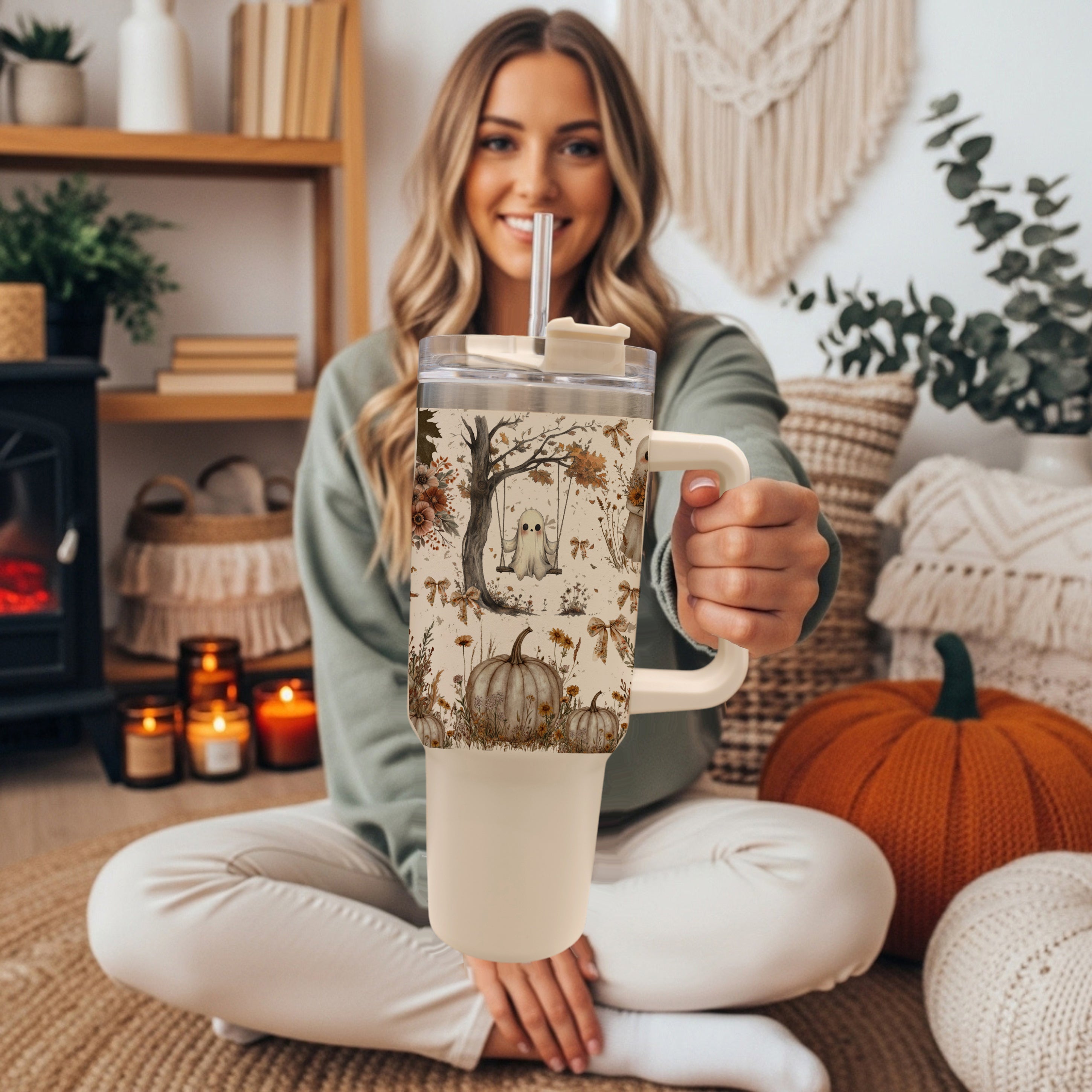 Boho Spooks 40 oz Insulated Tumbler