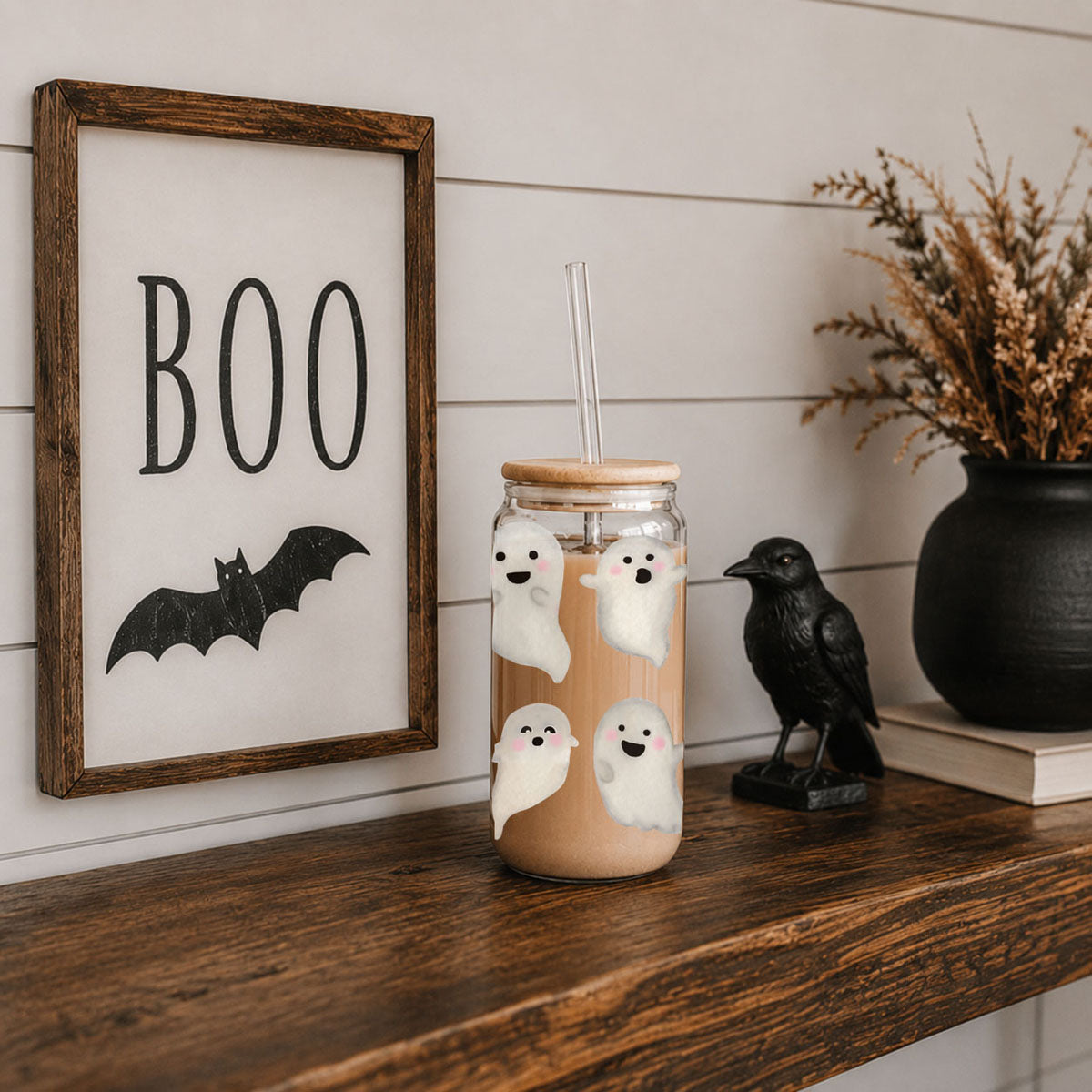 Ghostly 20 oz Glass Tumbler