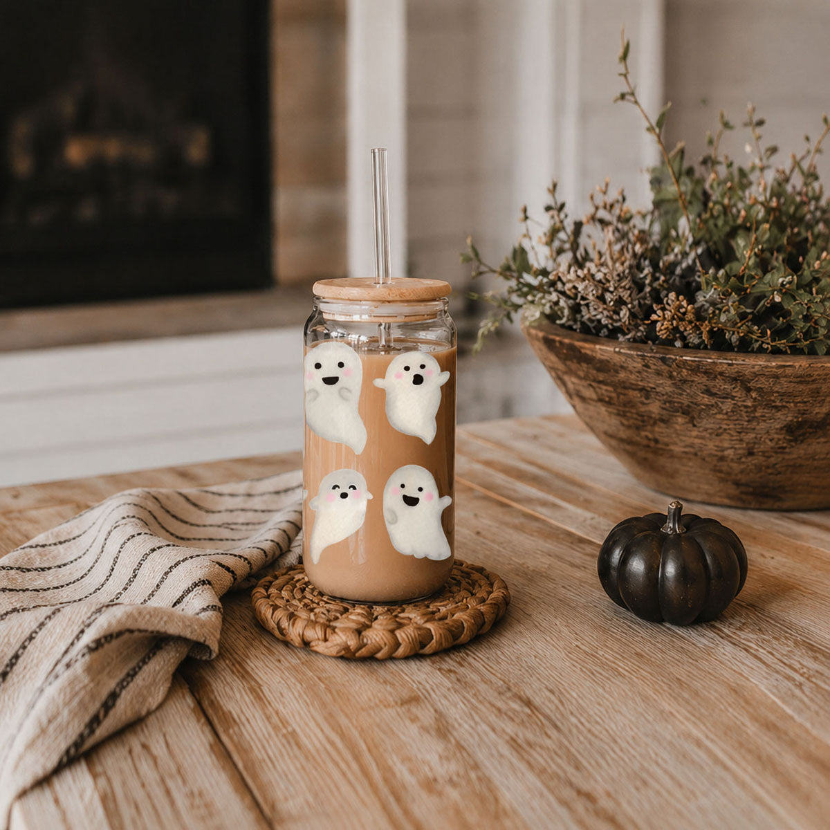 Ghostly 20 oz Glass Tumbler