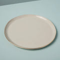 Tam pearl stoneware dinner plate with gold rim