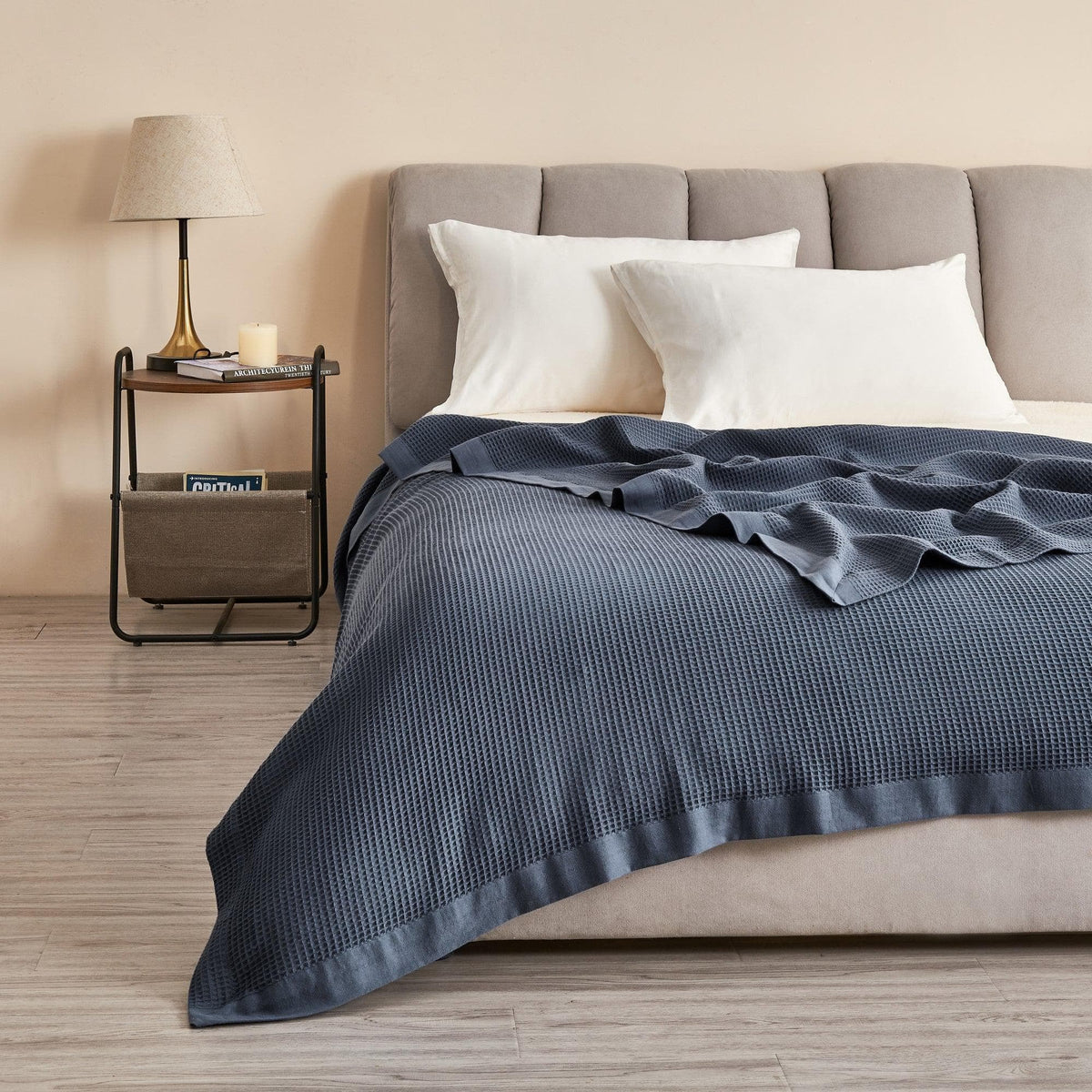 Hazel 100% Cotton Waffle Weave Blanket