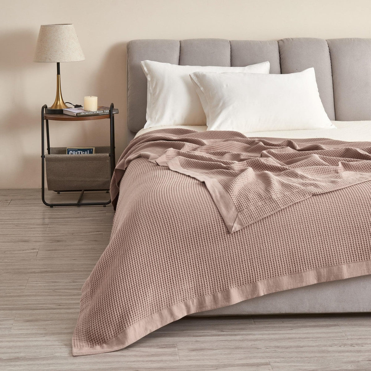 Hazel 100% Cotton Waffle Weave Blanket