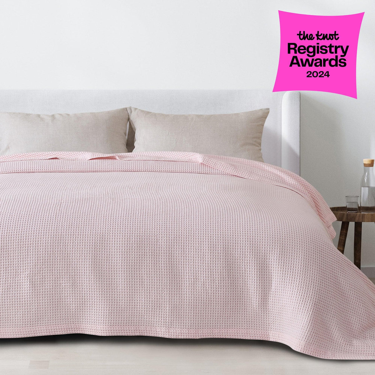 Mikala 100% cotton waffle weave blanket