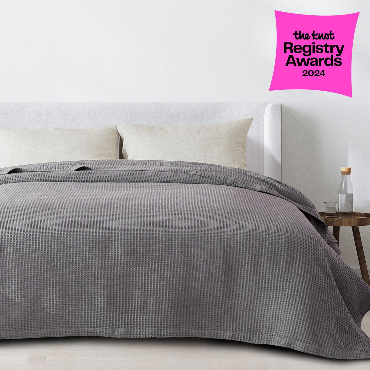 Mikala 100% Cotton Waffle Weave Blanket