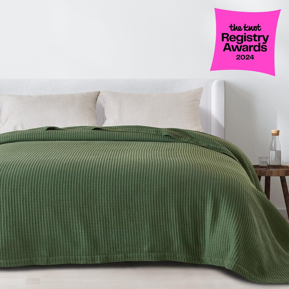 Mikala 100% Cotton Waffle Weave Blanket