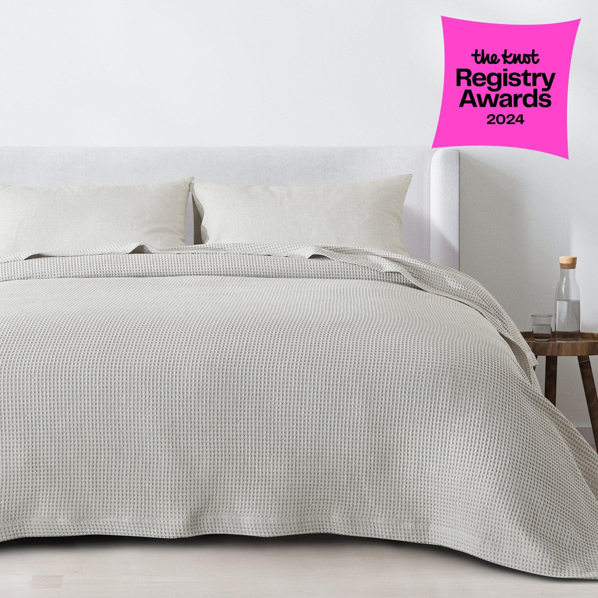 Mikala 100% Cotton Waffle Weave Blanket