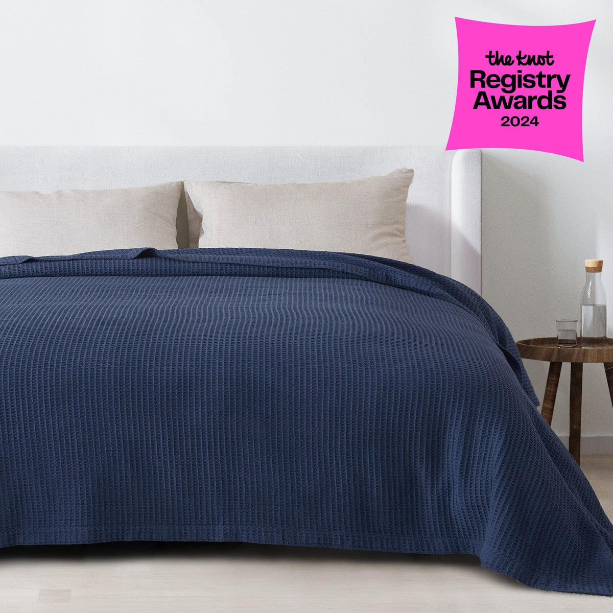 Mikala 100% Cotton Waffle Weave Blanket