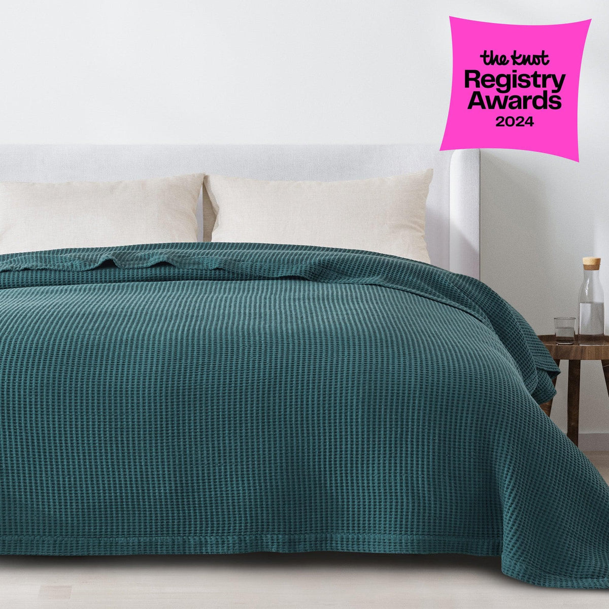 Mikala 100% Cotton Waffle Weave Blanket