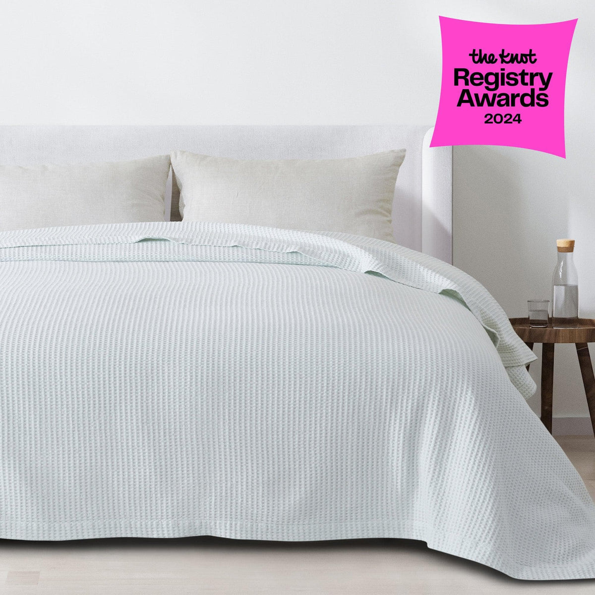 Mikala 100% Cotton Waffle Weave Blanket