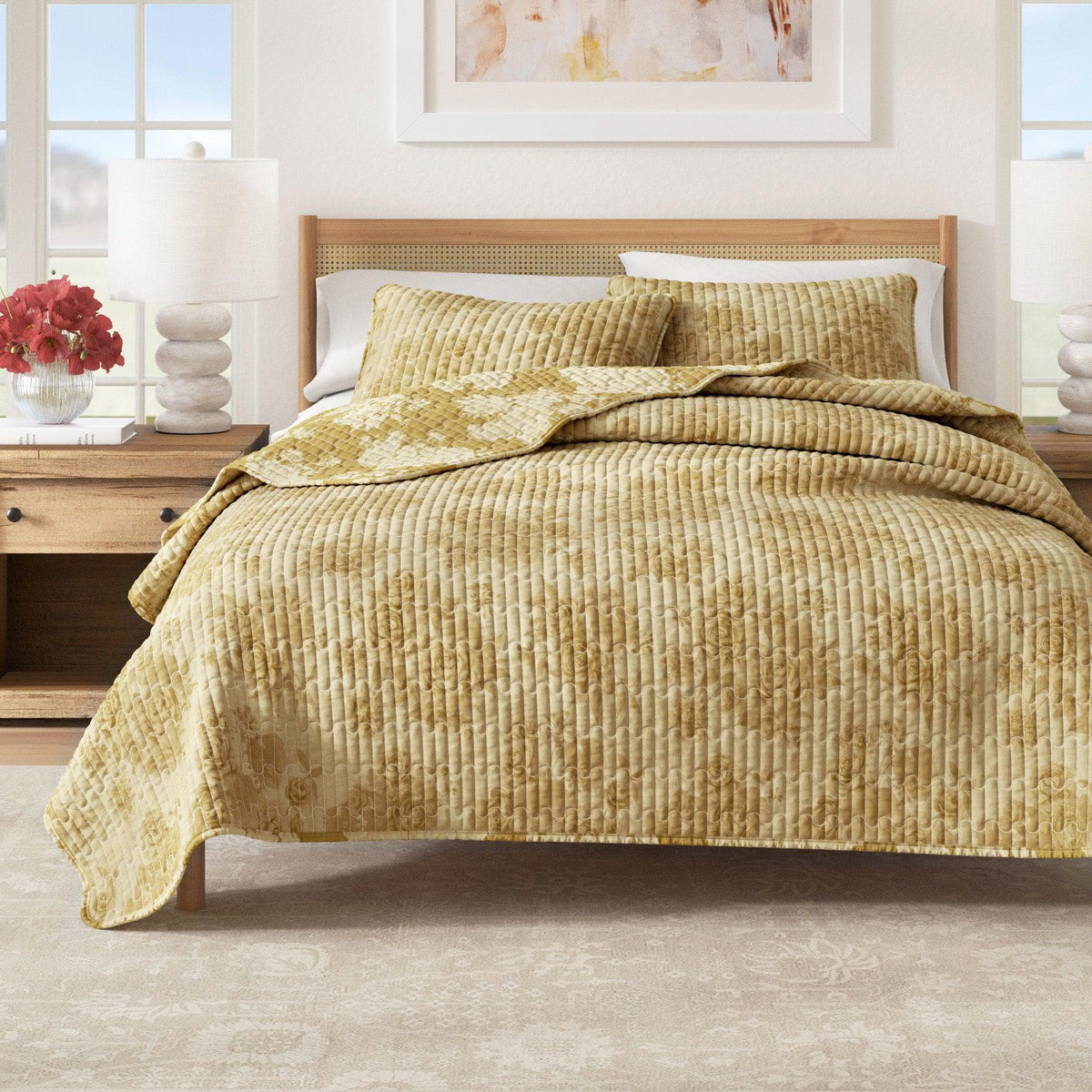 Corin Floral Cotton Quilt Set
