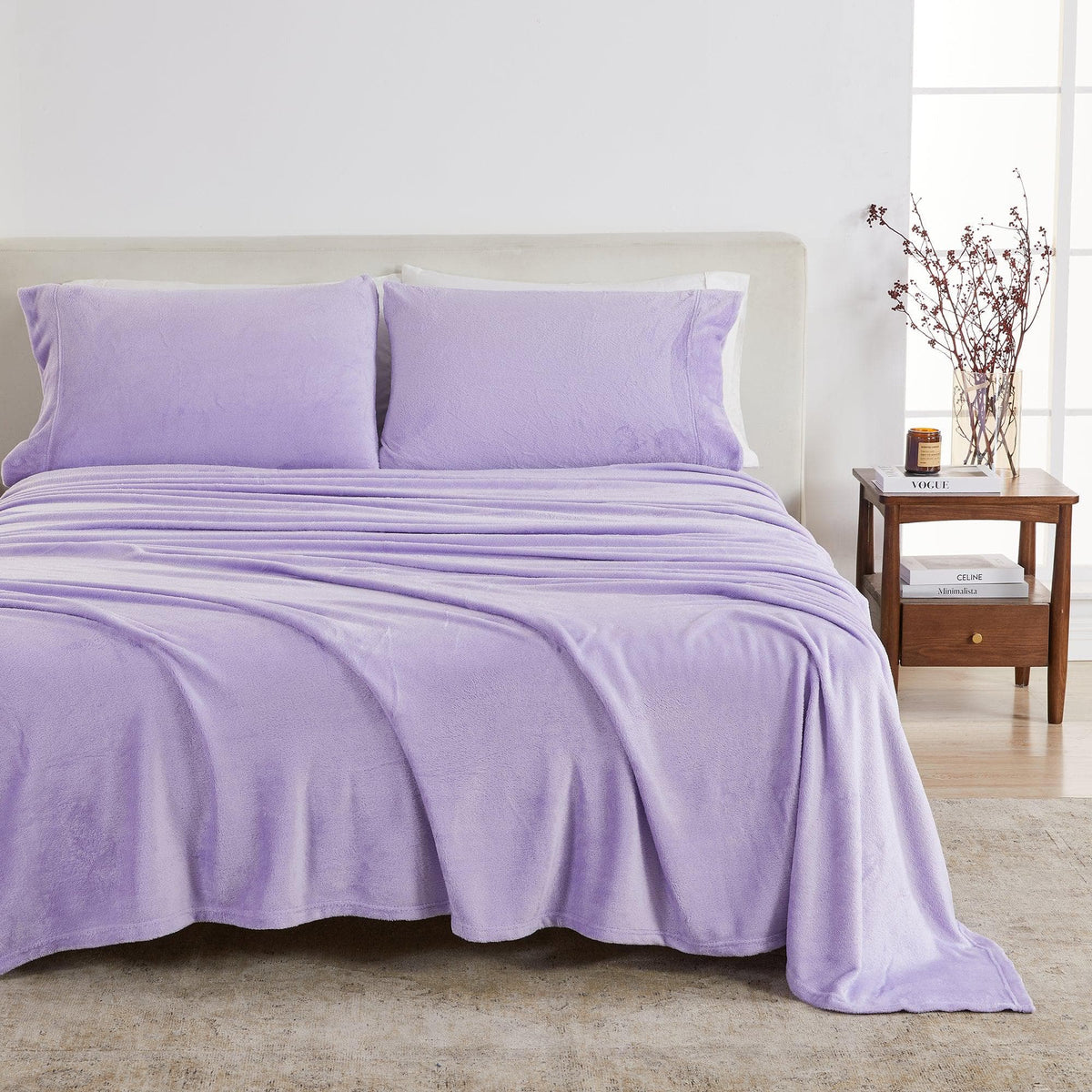 Velvet Luxe Solid Plush Sheet Set