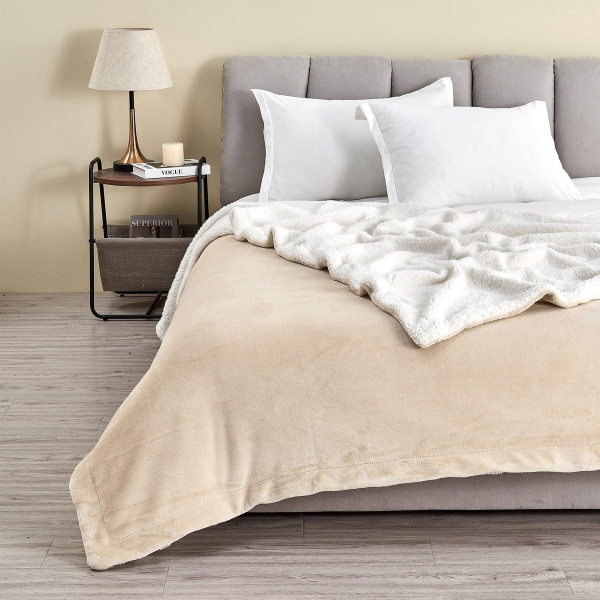Kinsley Velvet Plush + Sherpa Reversible Blanket
