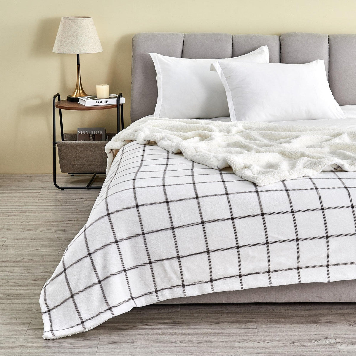 Kinsley Velvet Plush + Sherpa Reversible Blanket