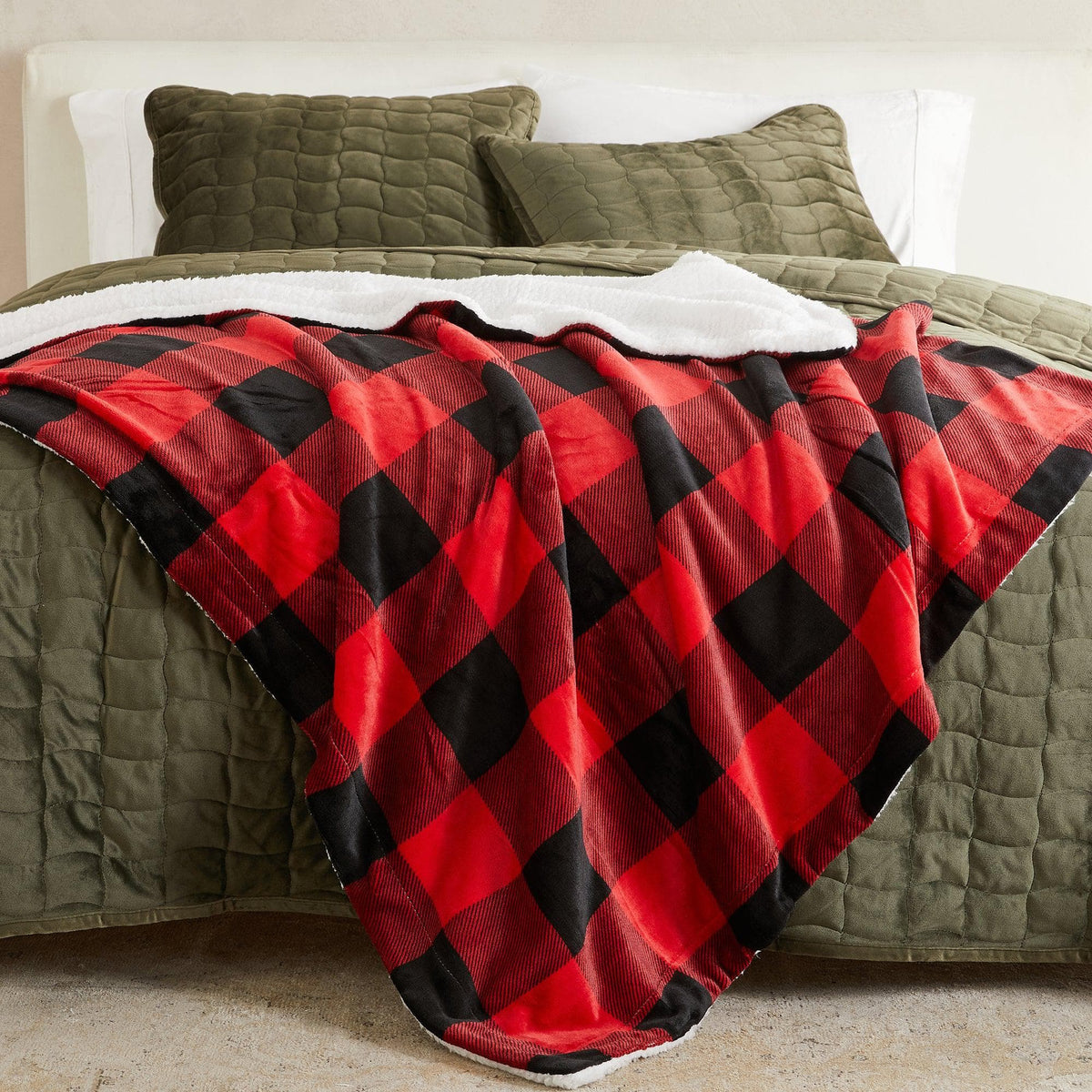 Kinsley Velvet Plush + Sherpa Reversible Blanket