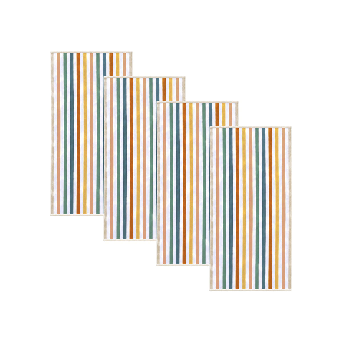 Santa Cruz Striped Cotton Velour Beach Towels