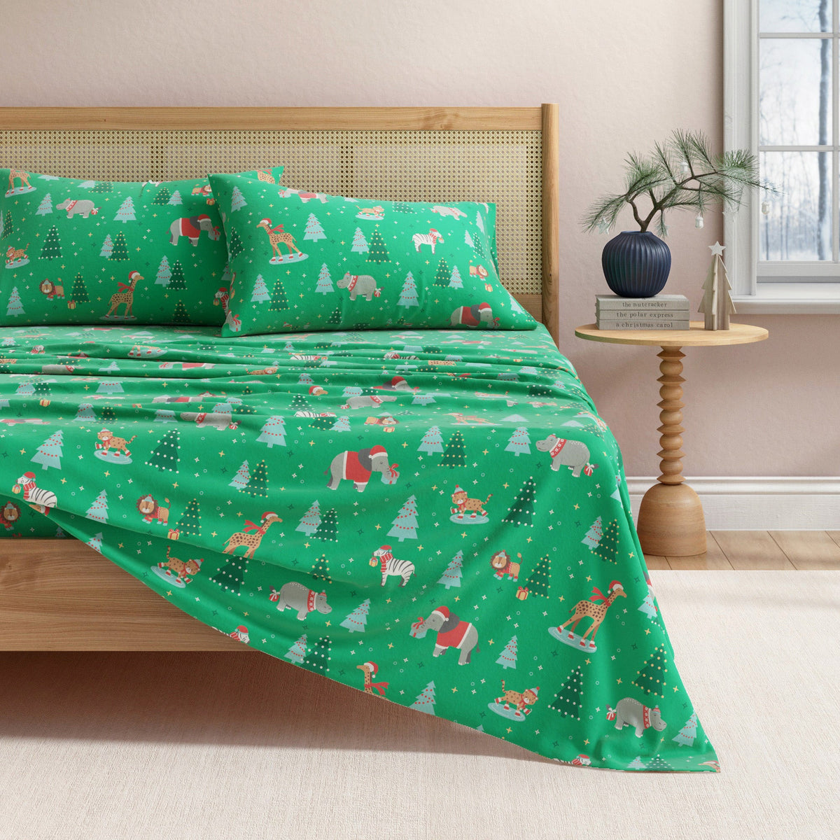 Whittaker Turkish Cotton Holiday Flannel Sheet Set