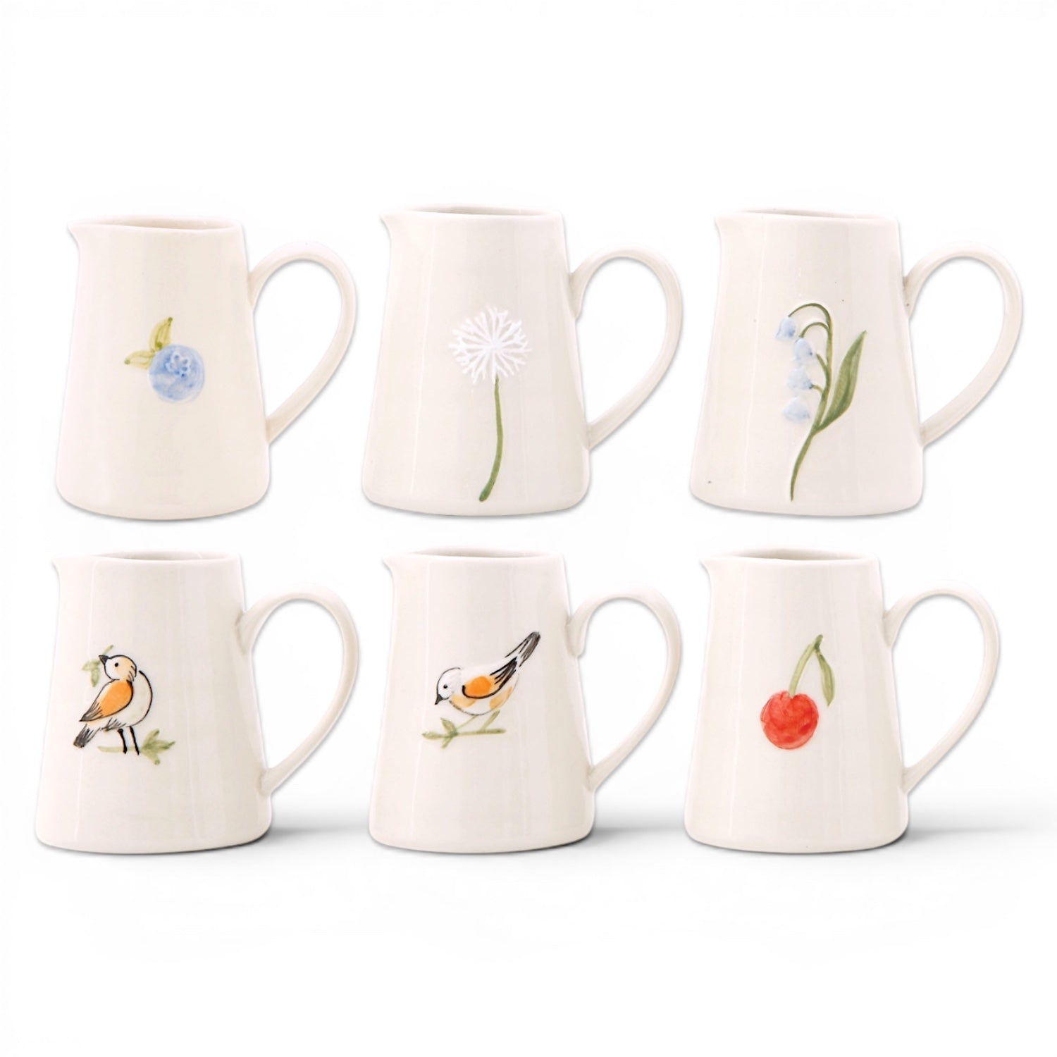 Mini hand-painted ceramic creamer
