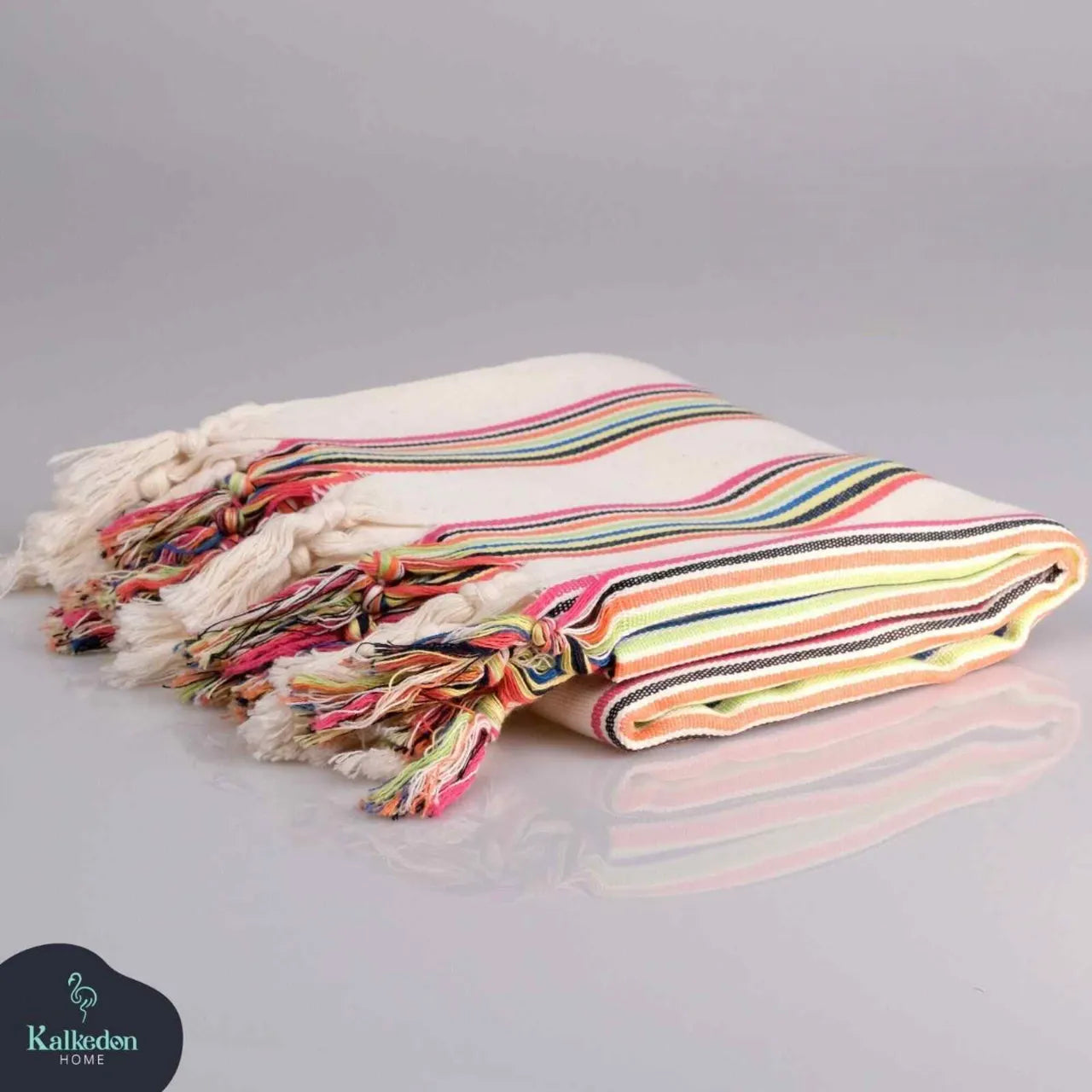 Rainbow Turkish cotton throw product image