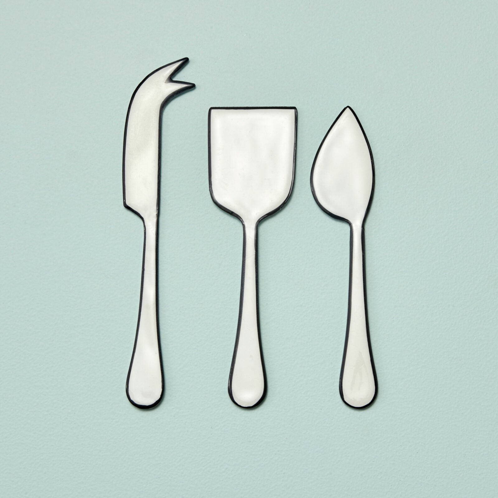 Hani enamel cheese serving set