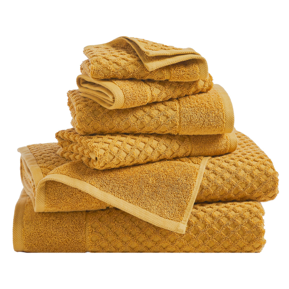 Grayson Cotton Diamond Waffle Towel Collection