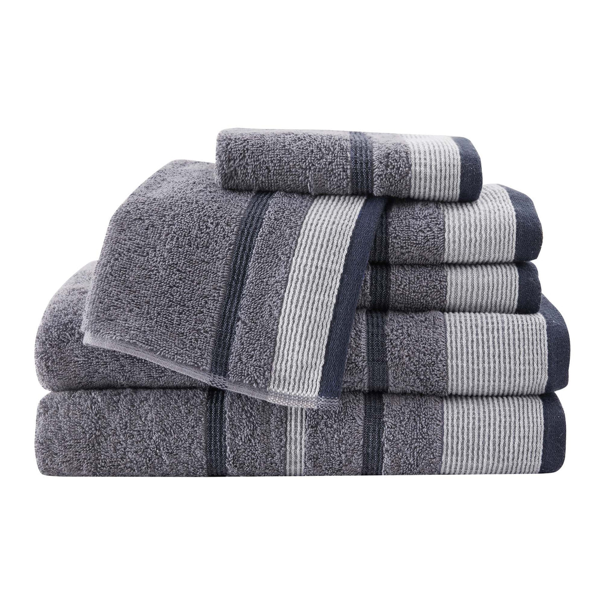 Noelle Decorative Stripe Cotton Towel Collection