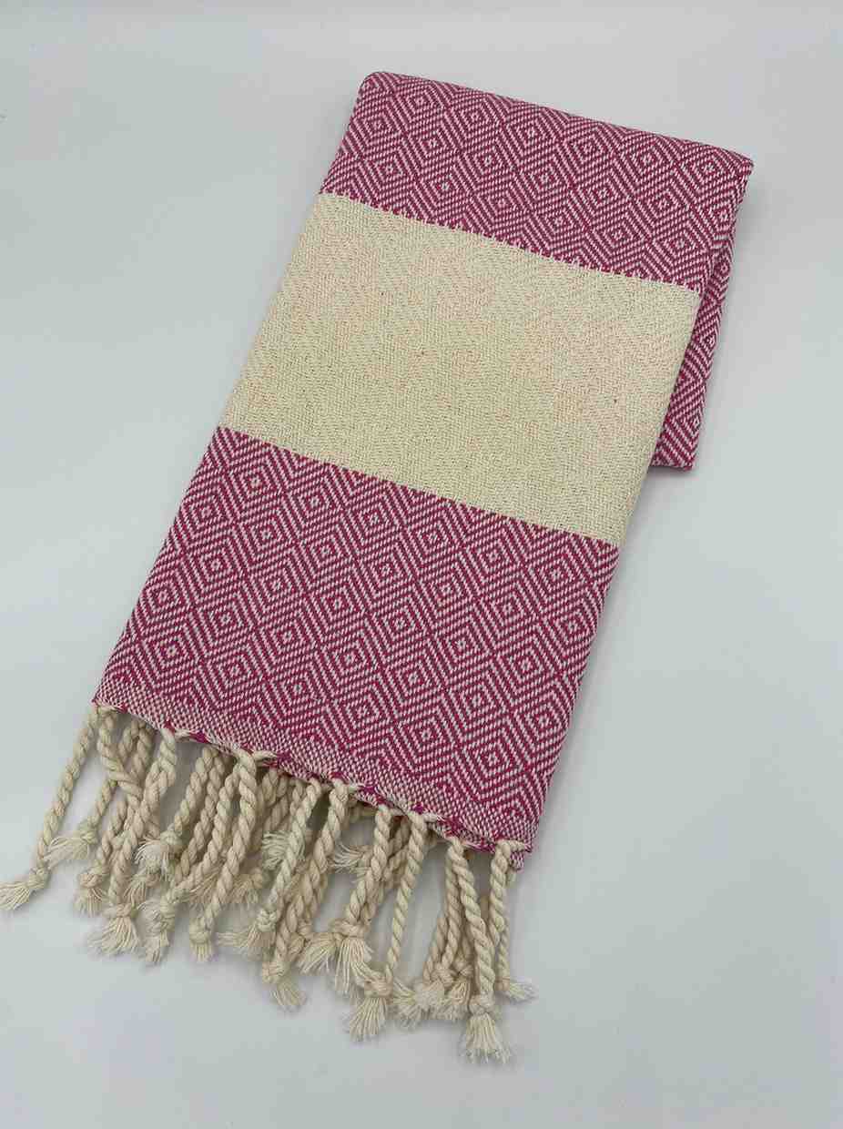 Hot pink diamond hand towel